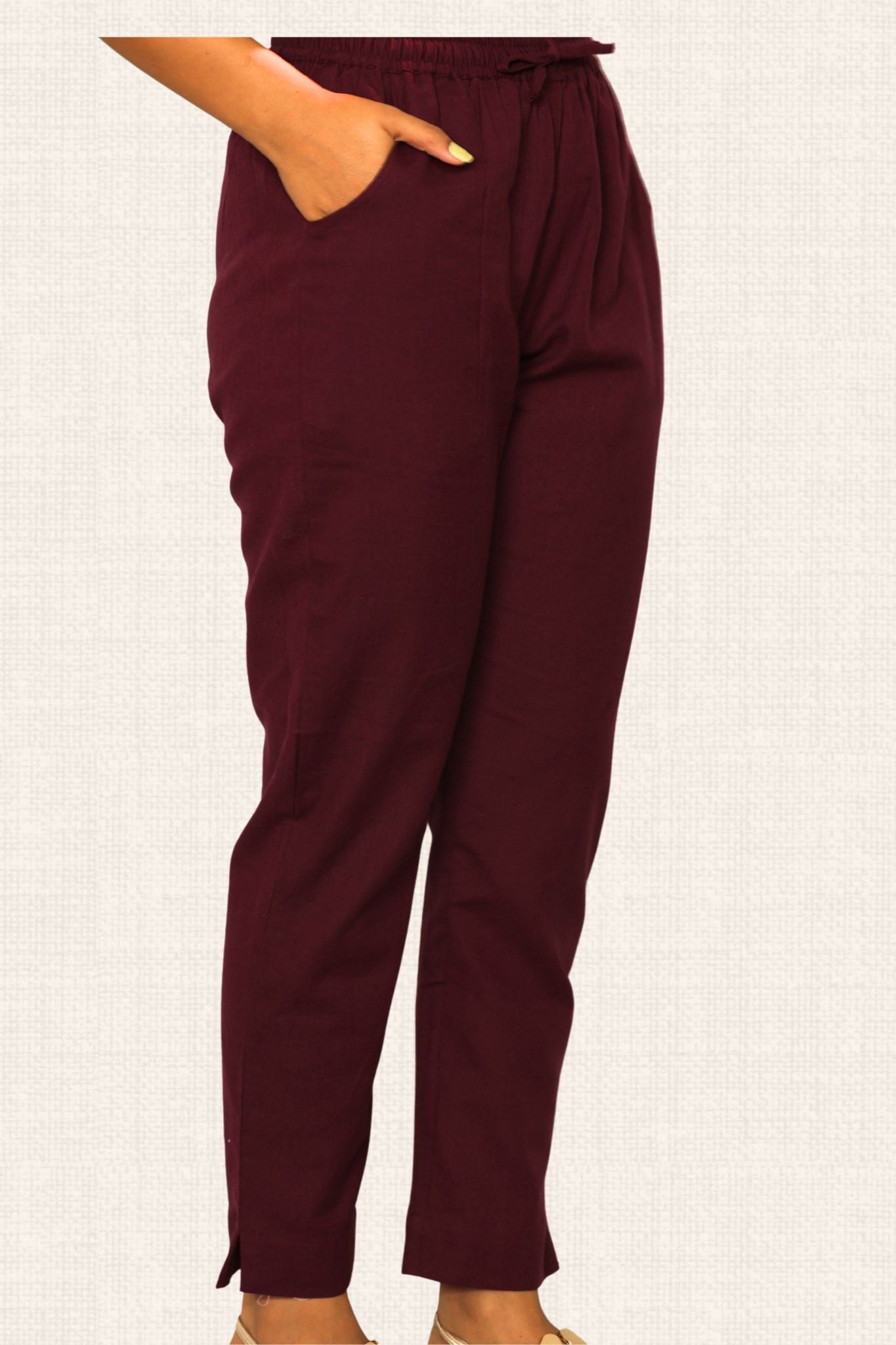 Gulmohar Wine Co-ord Set Pant