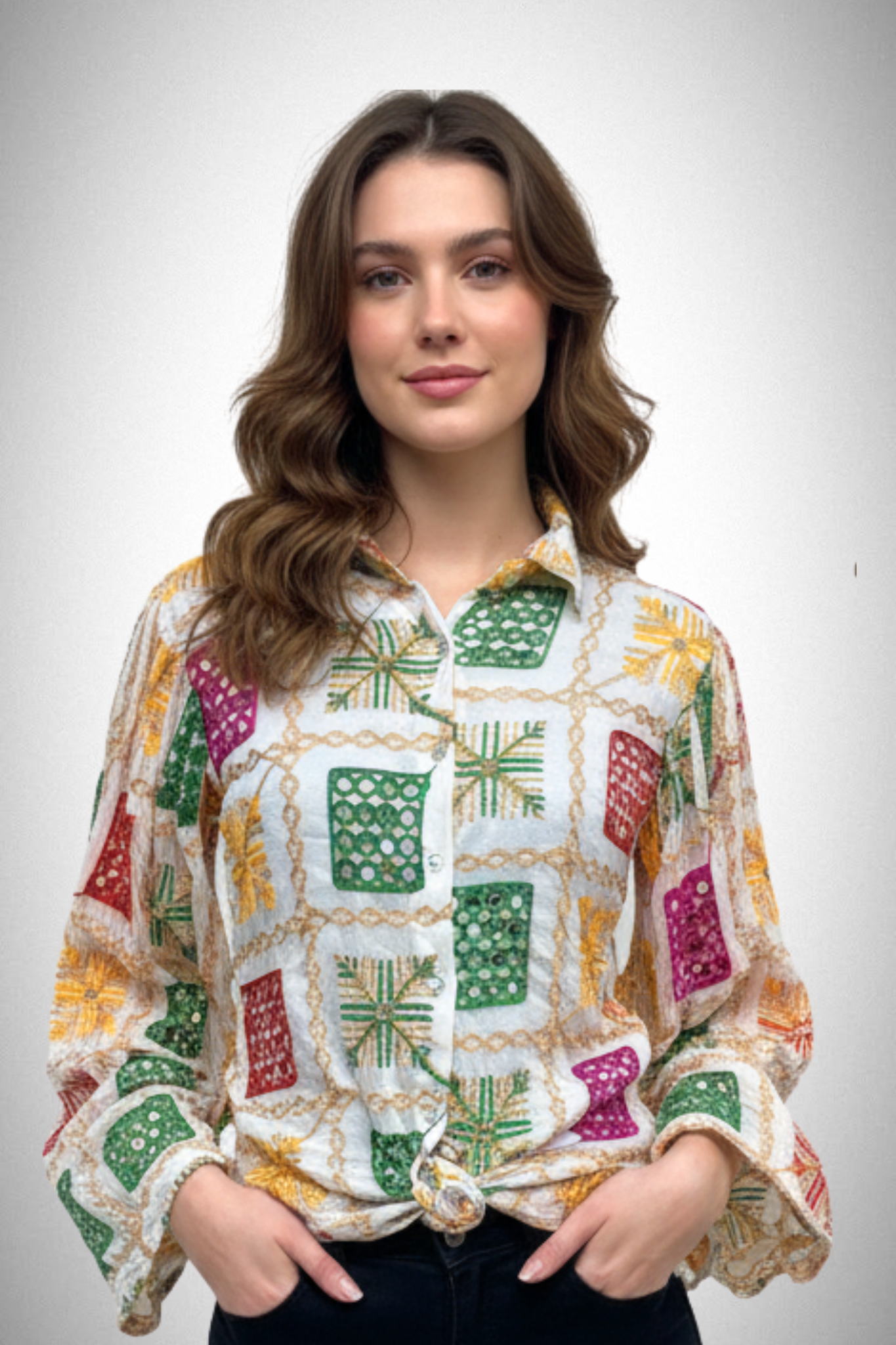 Nav Phulkari Shirt