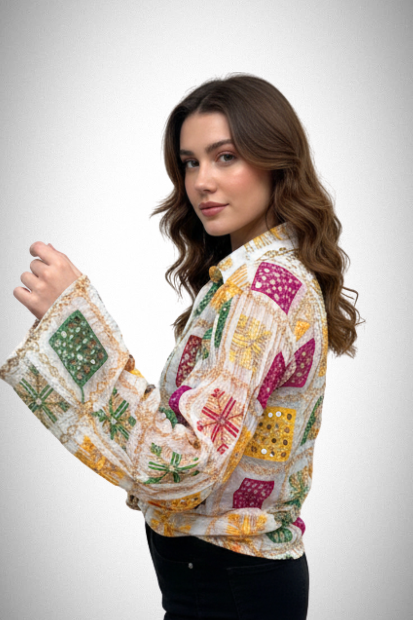 Nav Phulkari Shirt