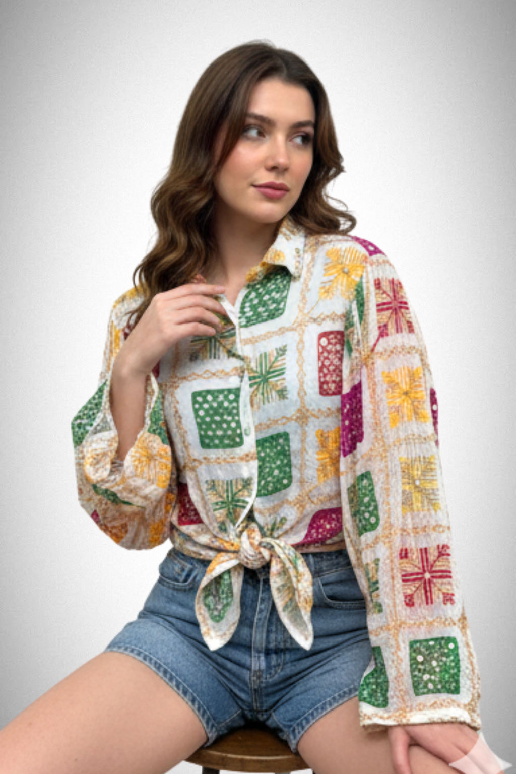 Nav Phulkari Shirt