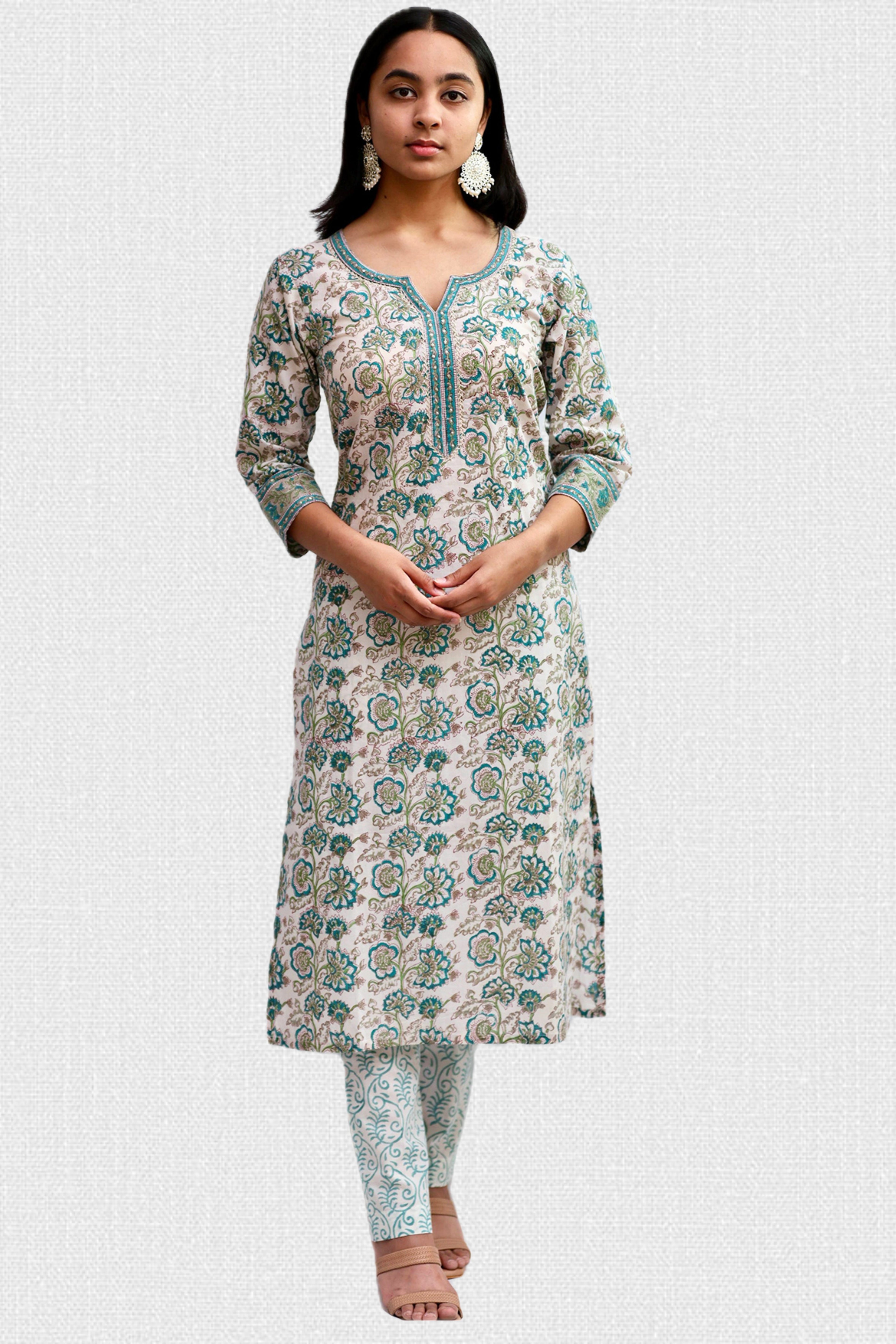 Neel Bahaar Cotton Kurta