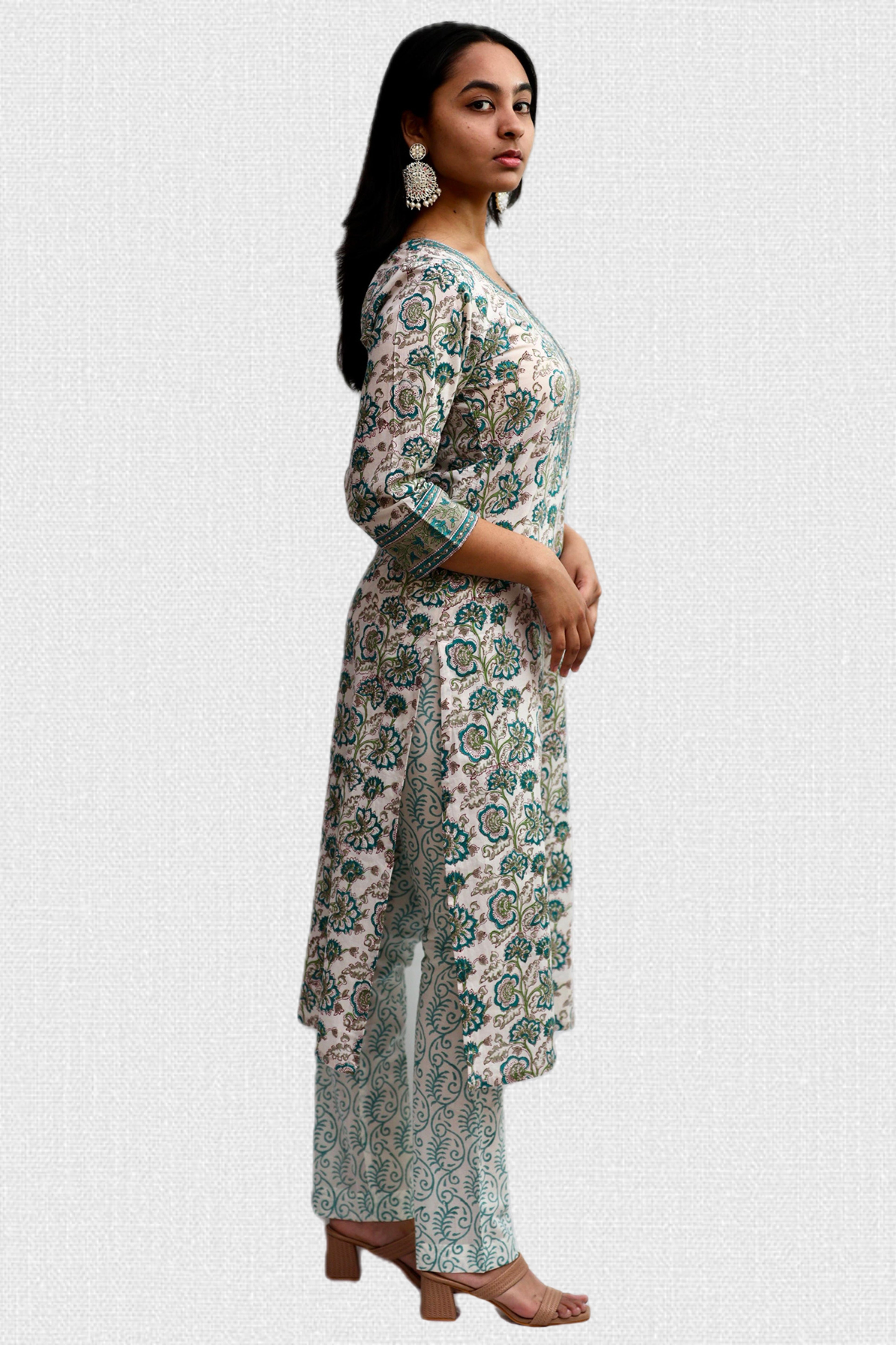 Neel Bahaar Cotton Kurta