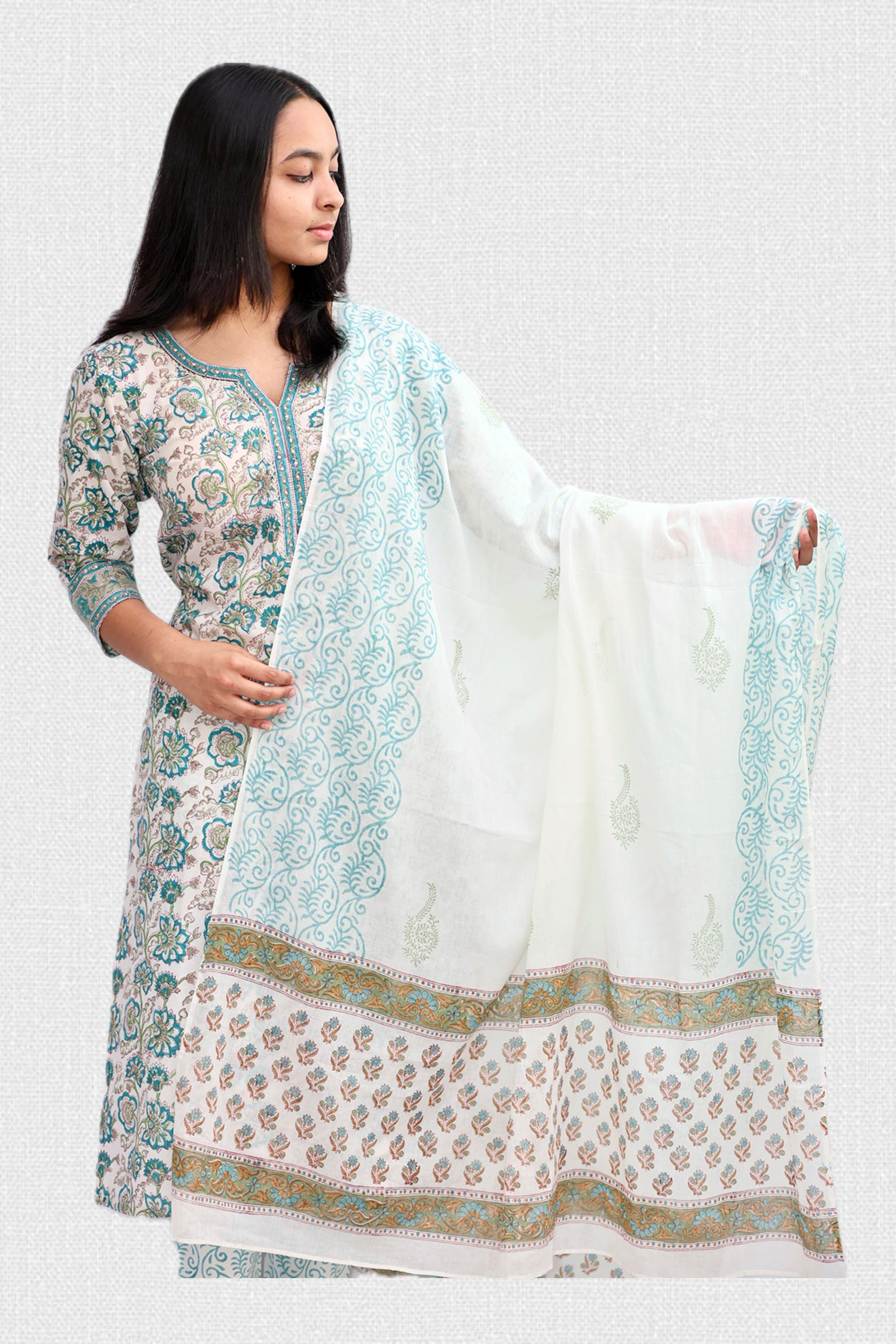 Neel Bahaar Cotton Kurta