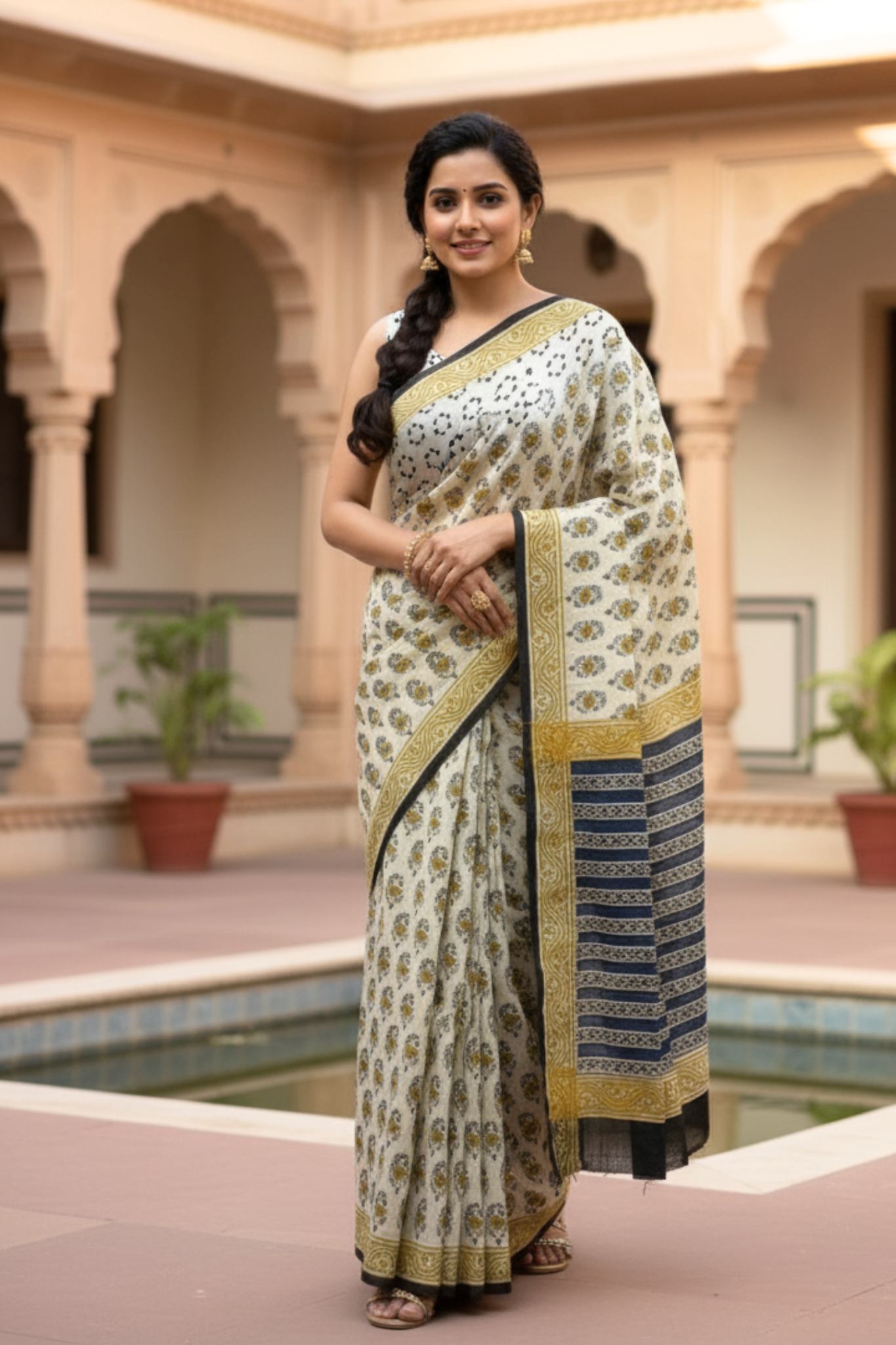 Artisanal Floral Daily Wear Saree