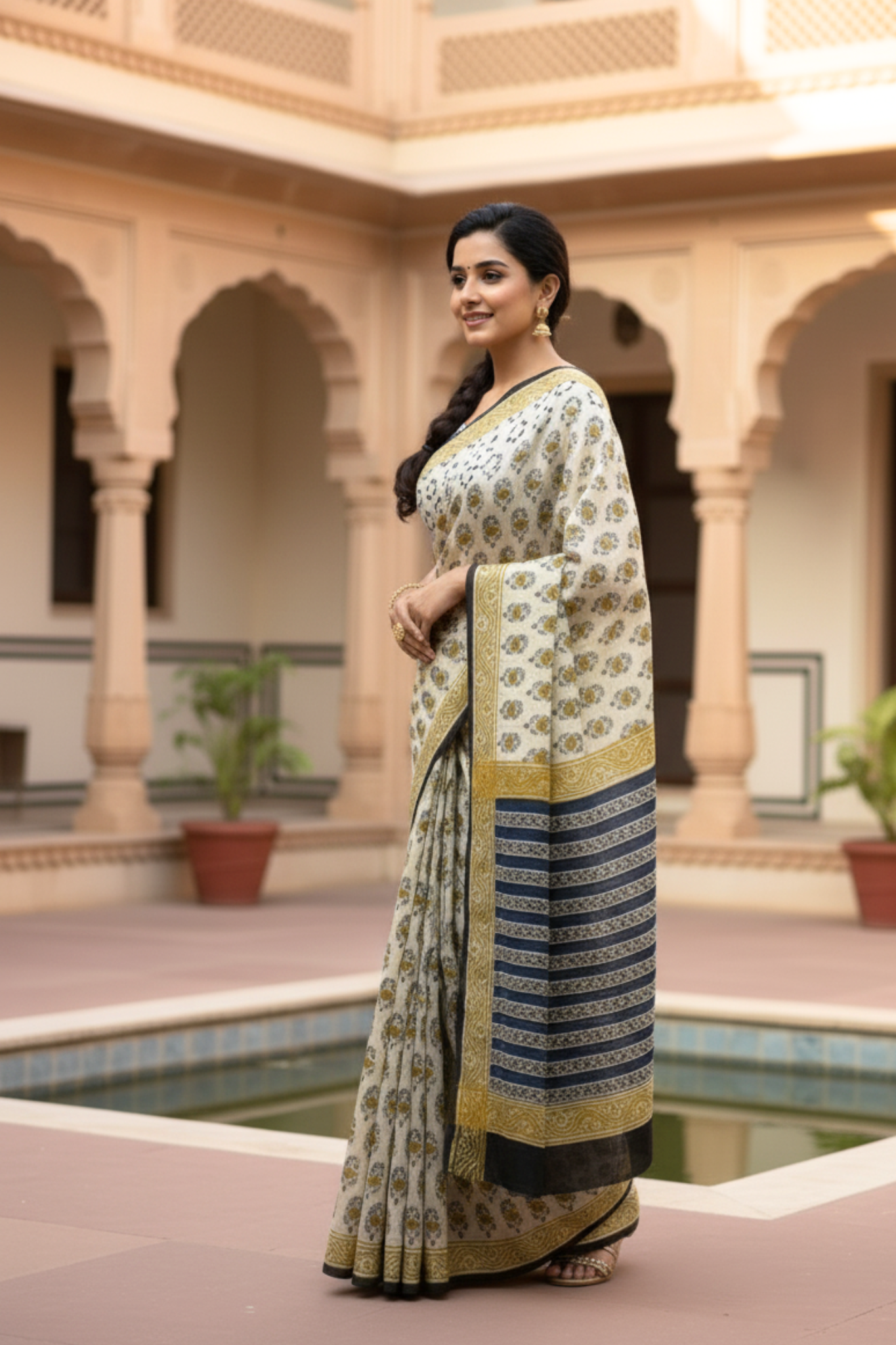 Artisanal Floral Daily Wear Saree