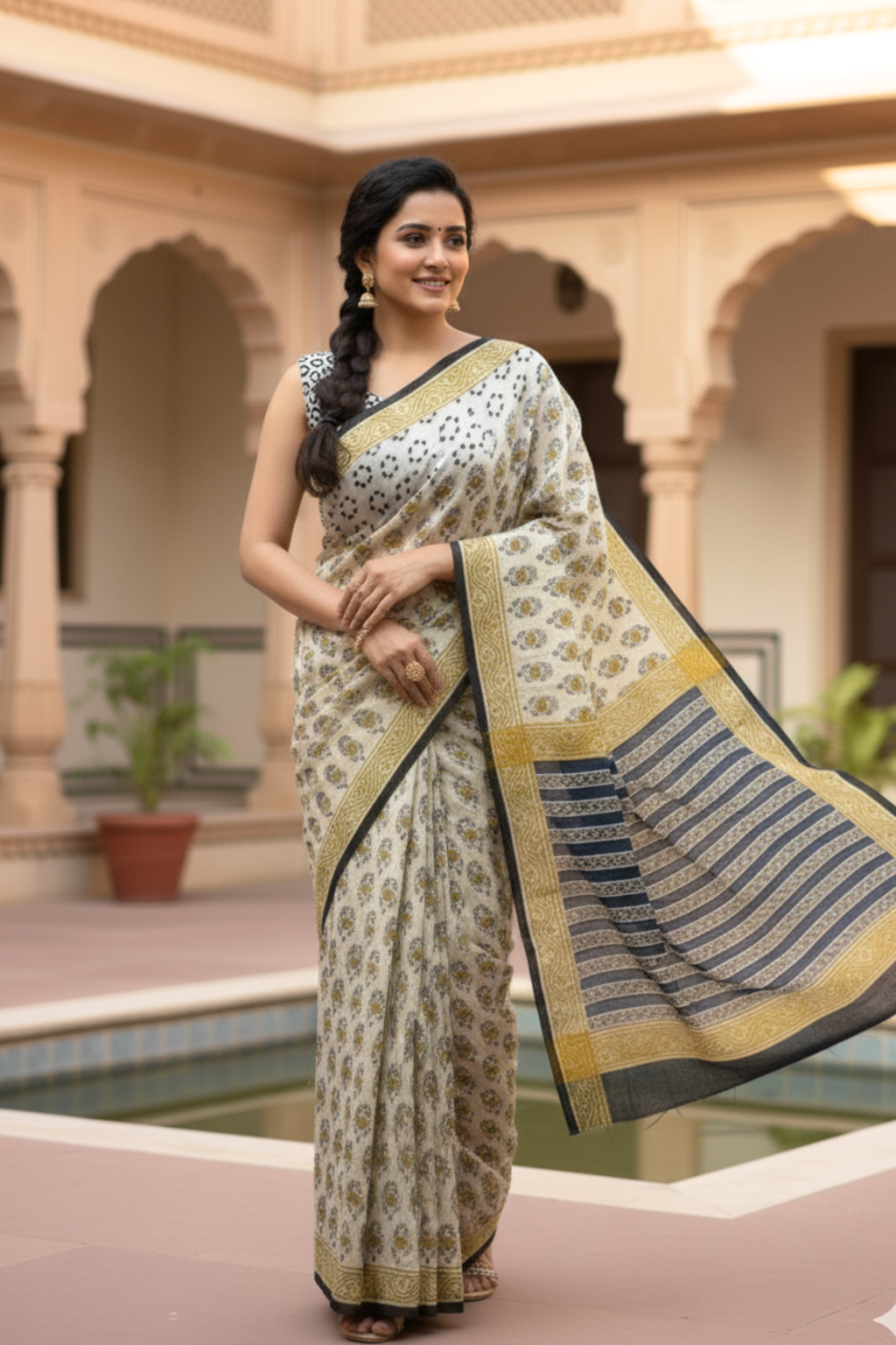 Artisanal Floral Daily Wear Saree
