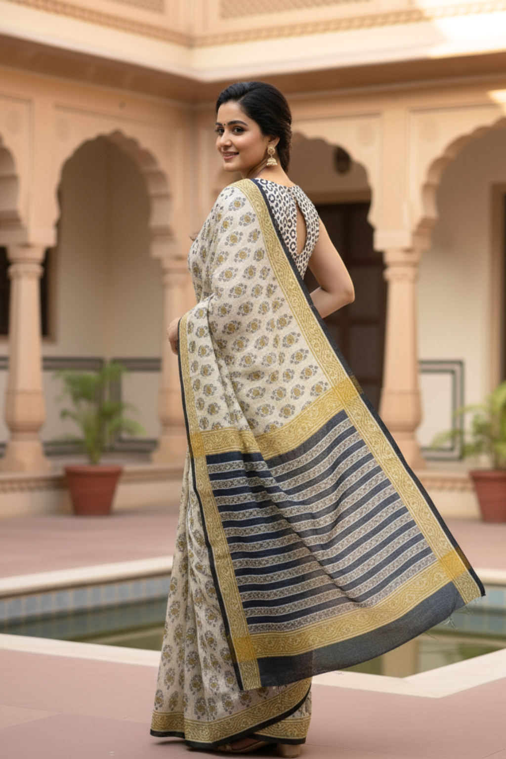 Artisanal Floral Daily Wear Saree