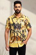 Bamboo Blaze Tiger Print Shirt (Half Sleeve)