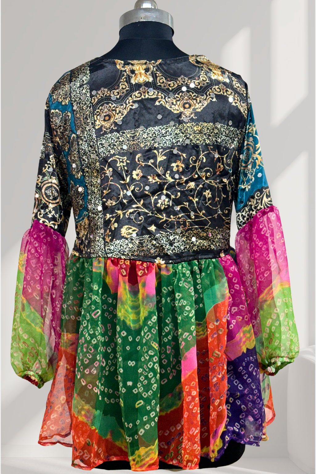 Rangvila Bandhani Flare Top