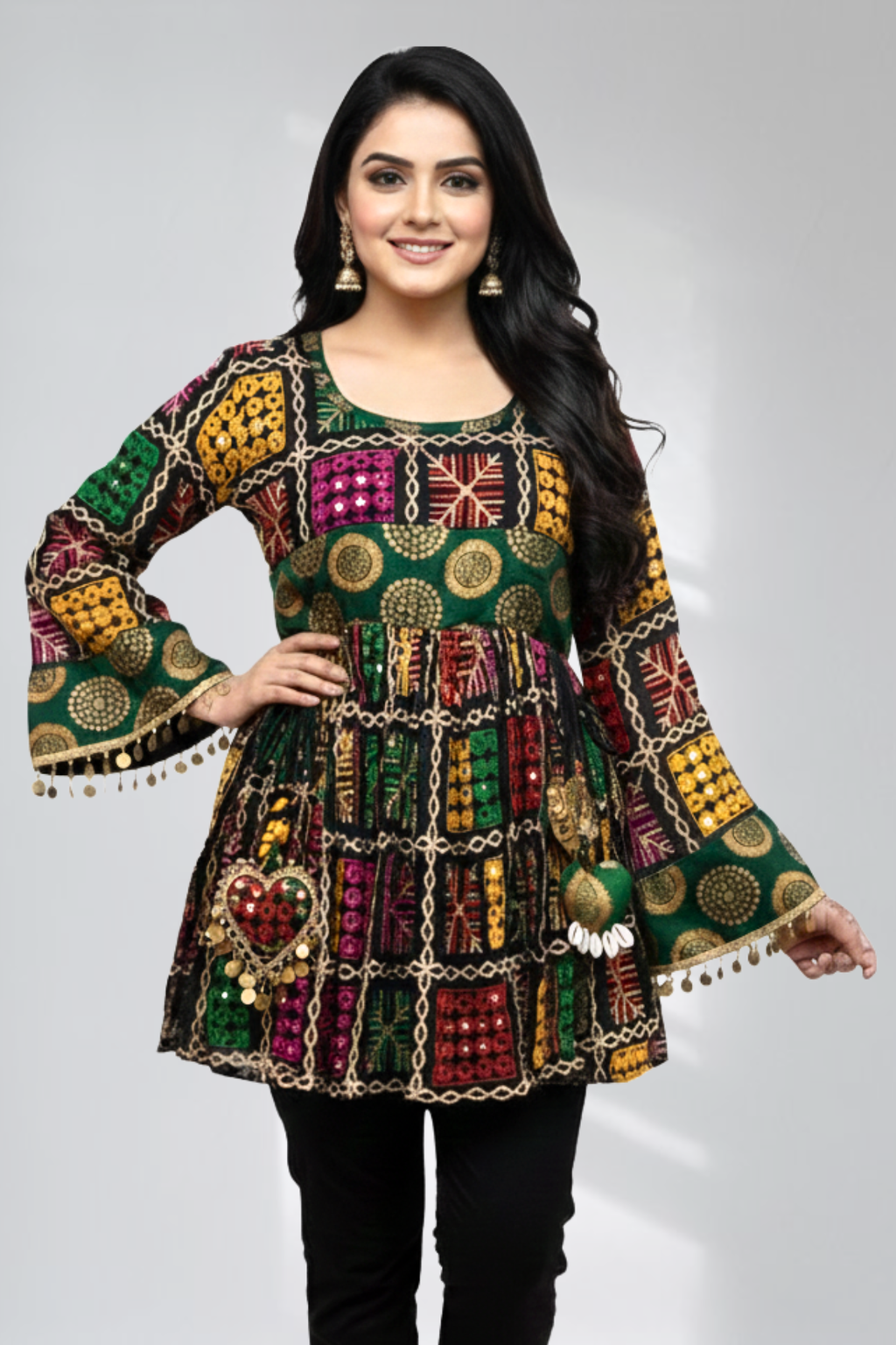 Nav-Poshaak Folk Fusion Top
