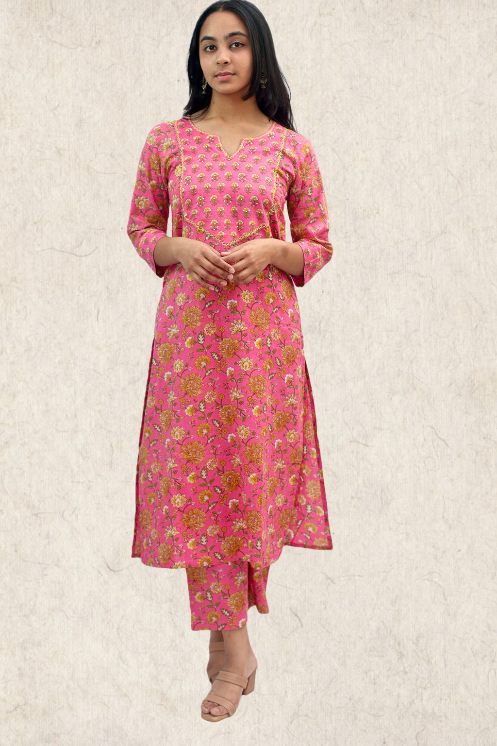Bafta Bloom Cotton Kurta