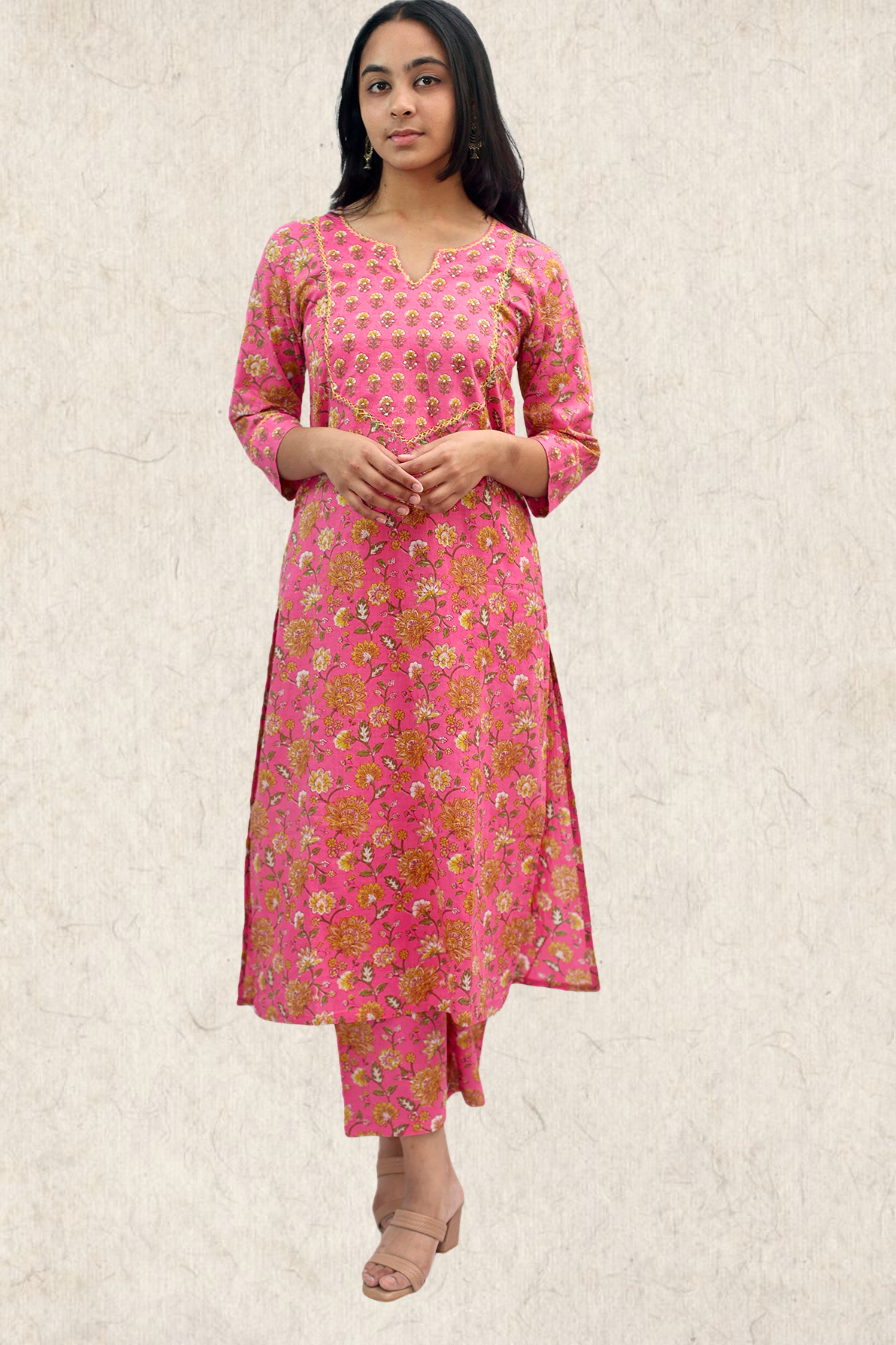 Bafta Bloom Cotton Kurta