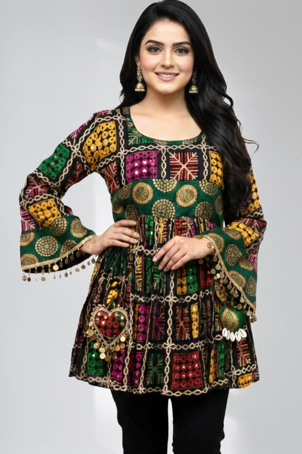 Nav-Poshaak Folk Fusion Top