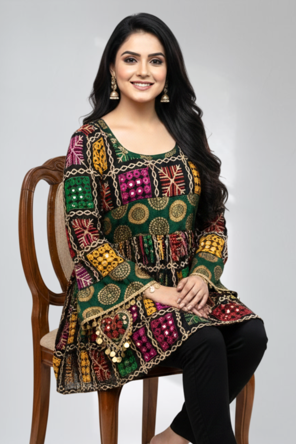 Nav-Poshaak Folk Fusion Top