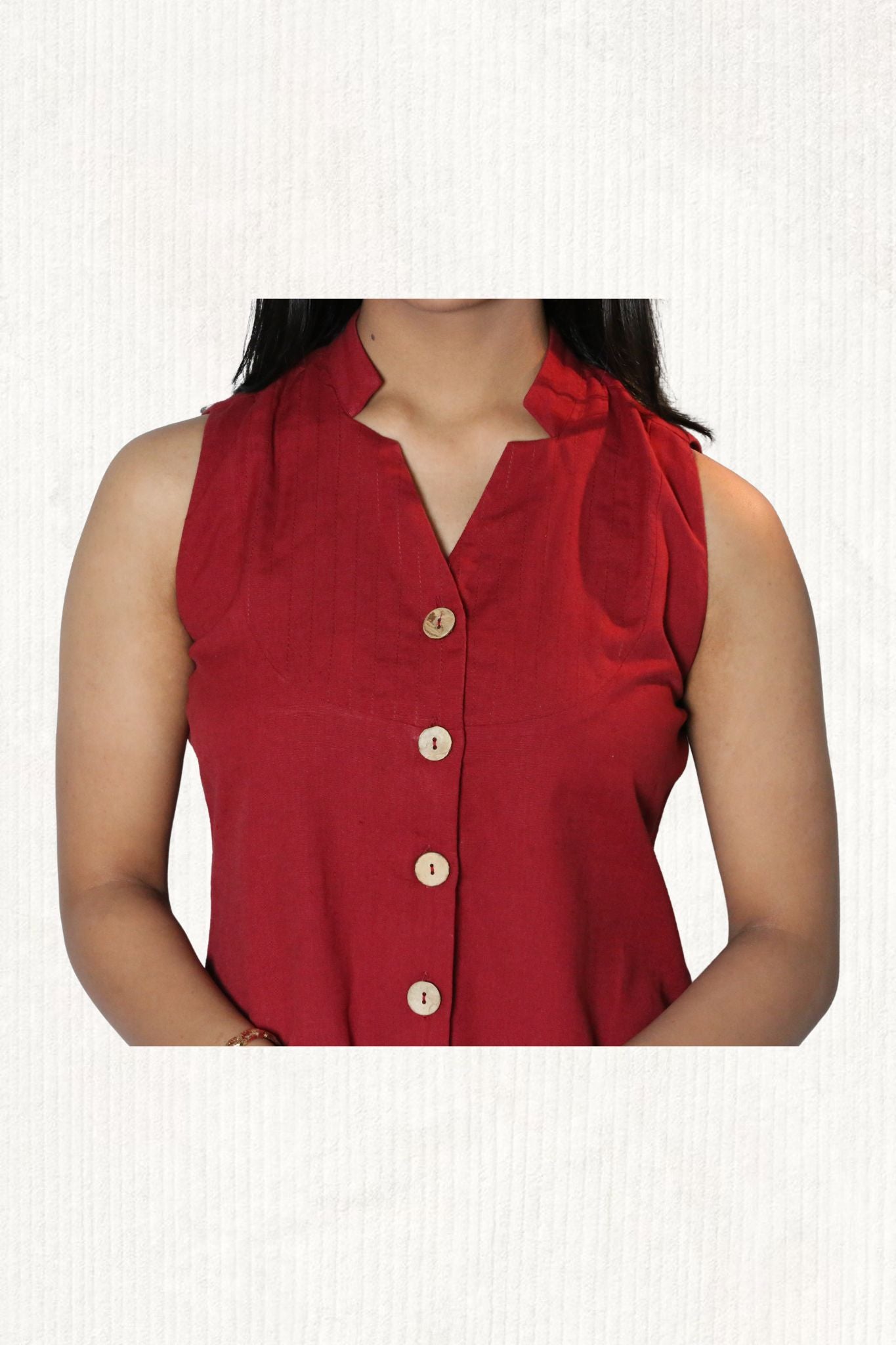Rangat Red Co-ord Set (Shirt)
