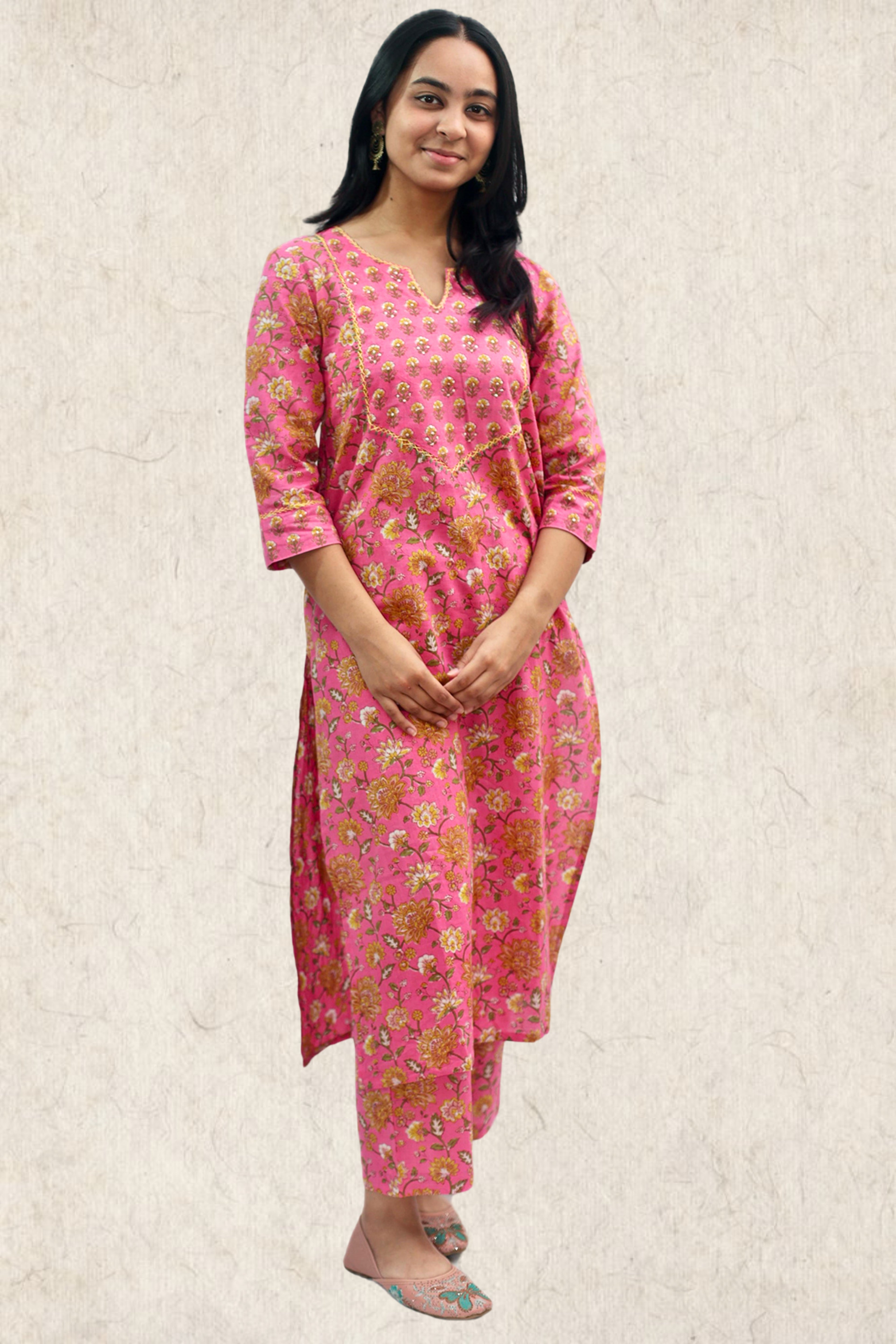 Bafta Bloom Cotton Kurta