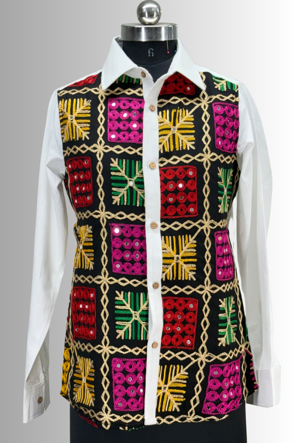Nav-Rang Kutch Embroidered Men's Shirt