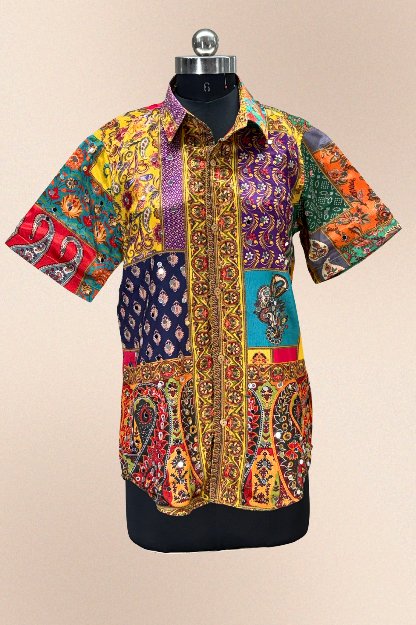NavRang Heritage Patchwork Men’s Shirt