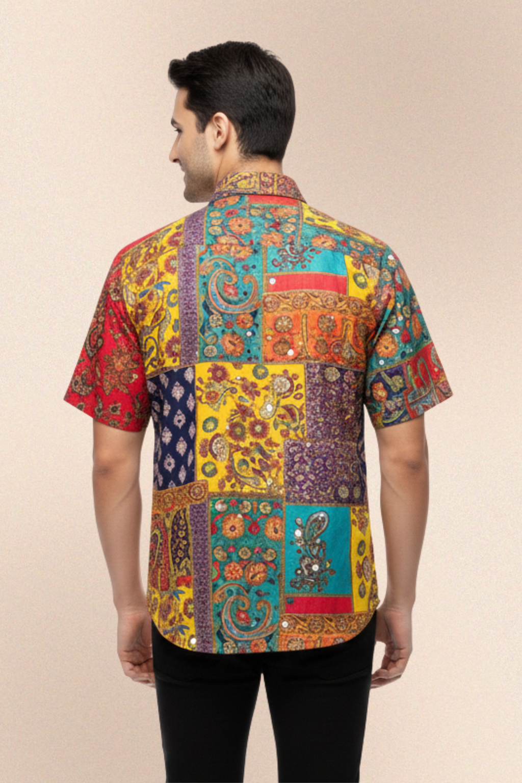 NavRang Heritage Patchwork Men’s Shirt