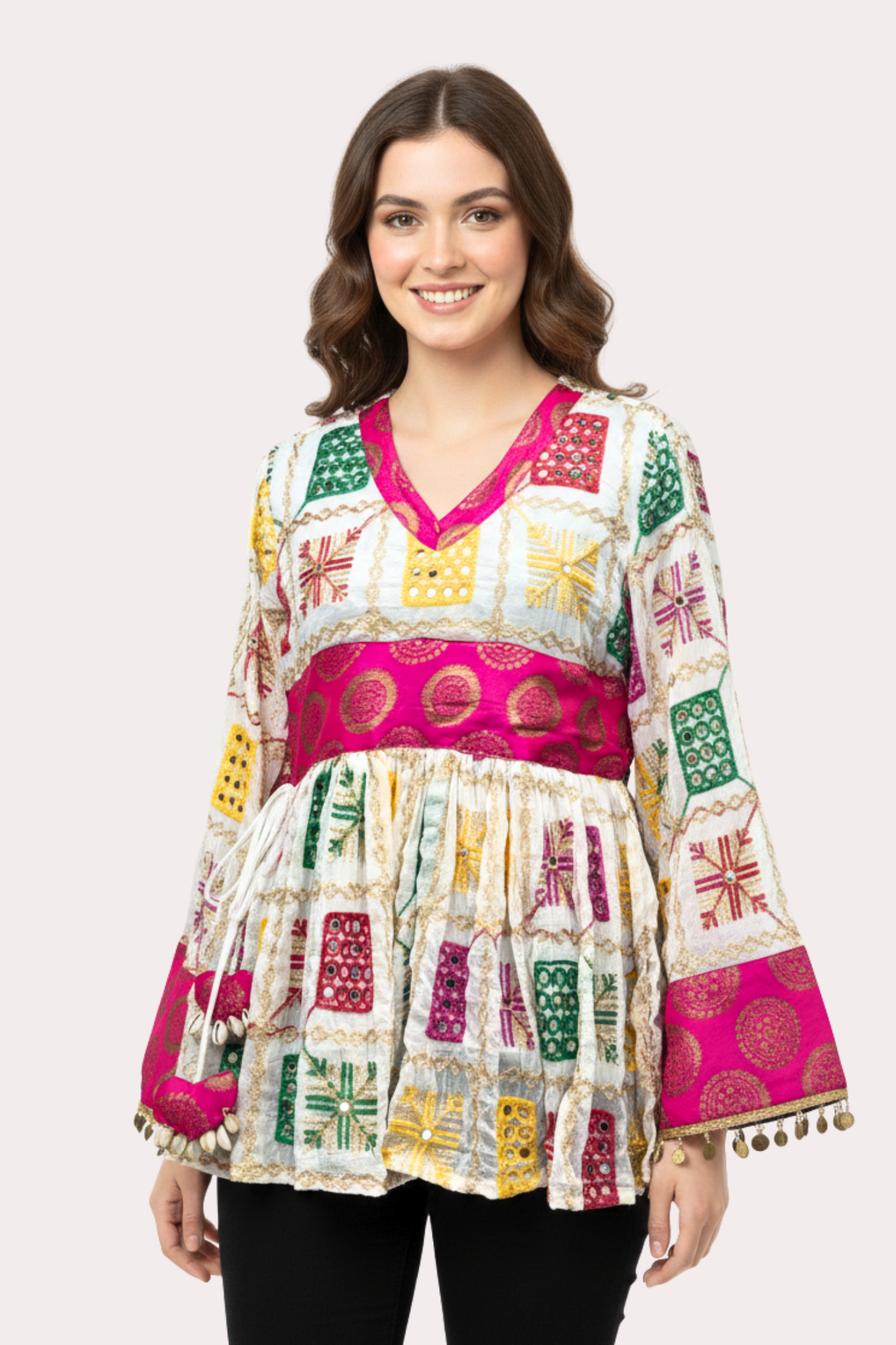 Nav Vibrant Viraasat Peplum Top