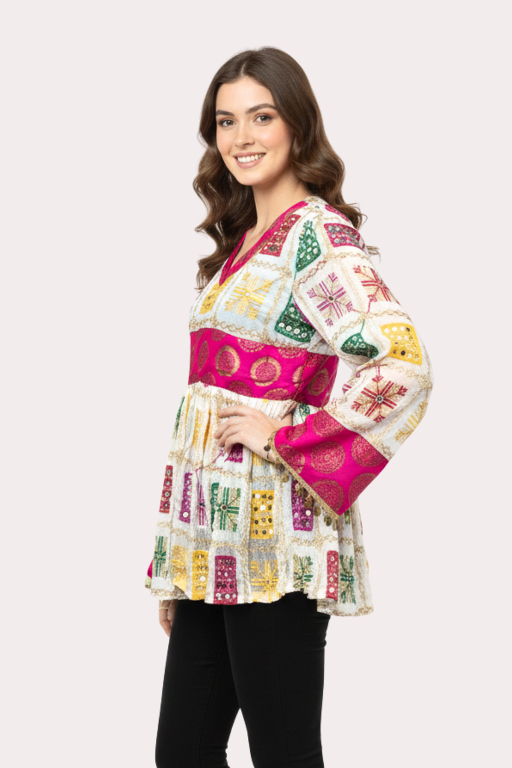 Nav Vibrant Viraasat Peplum Top