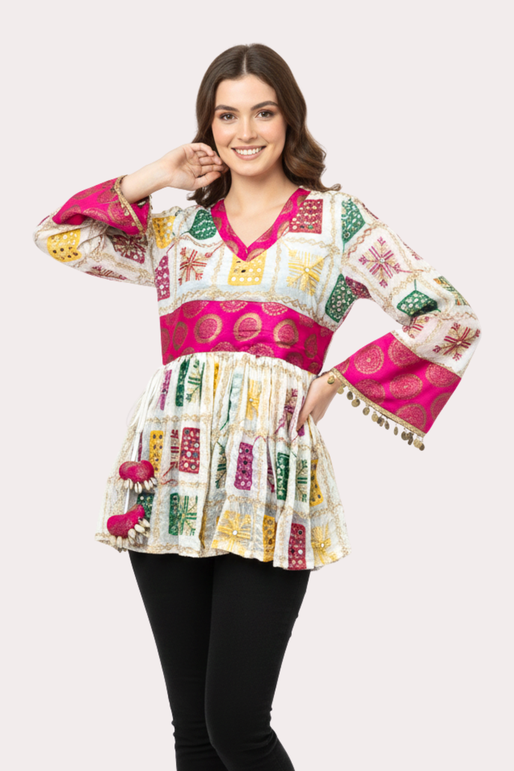 Nav Vibrant Viraasat Peplum Top