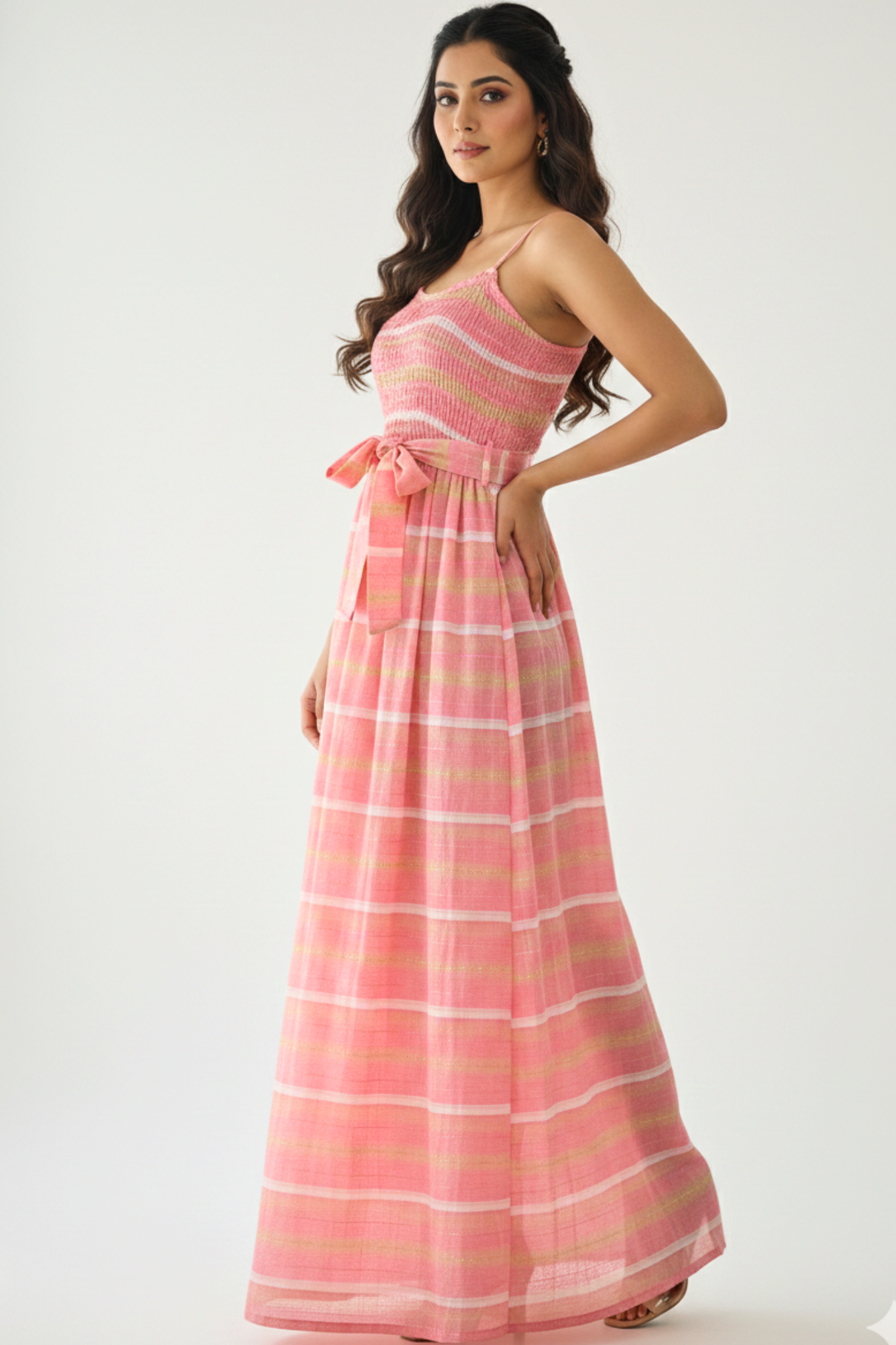Nav Ira Pastel Breeze Stripe Dress
