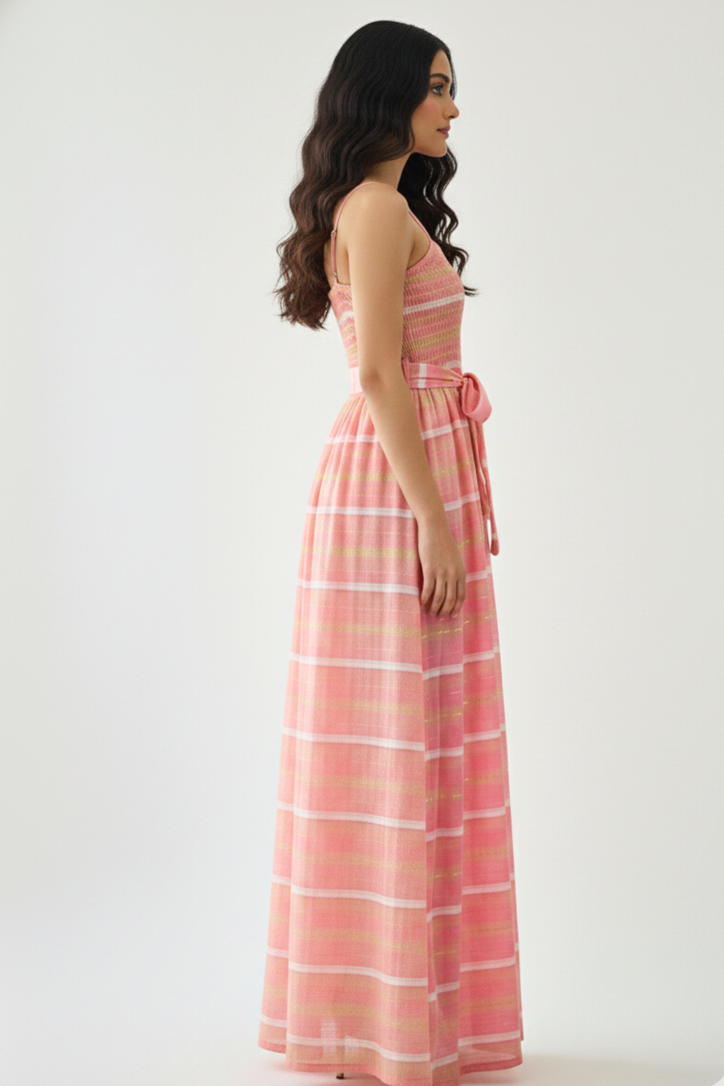 Nav Ira Pastel Breeze Stripe Dress