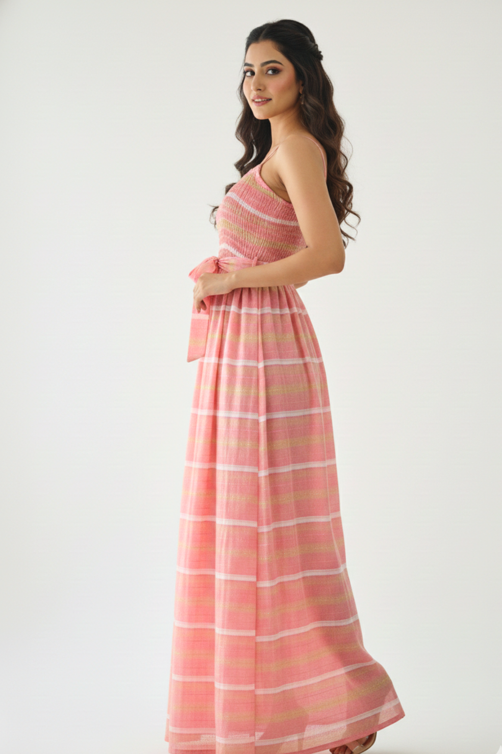 Nav Ira Pastel Breeze Stripe Dress