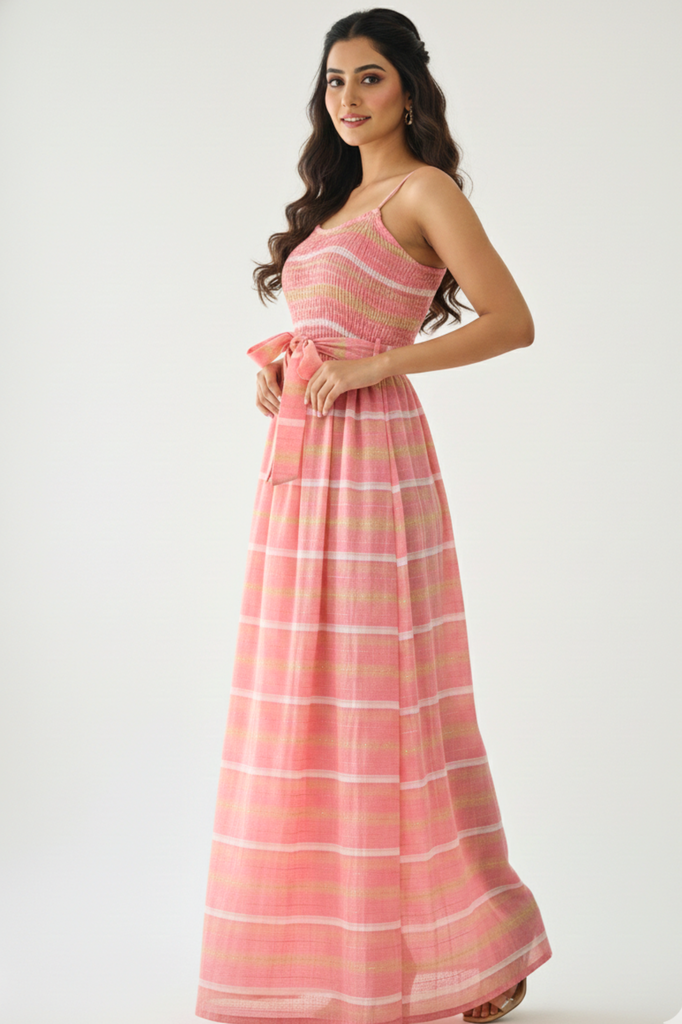 Nav Ira Pastel Breeze Stripe Dress
