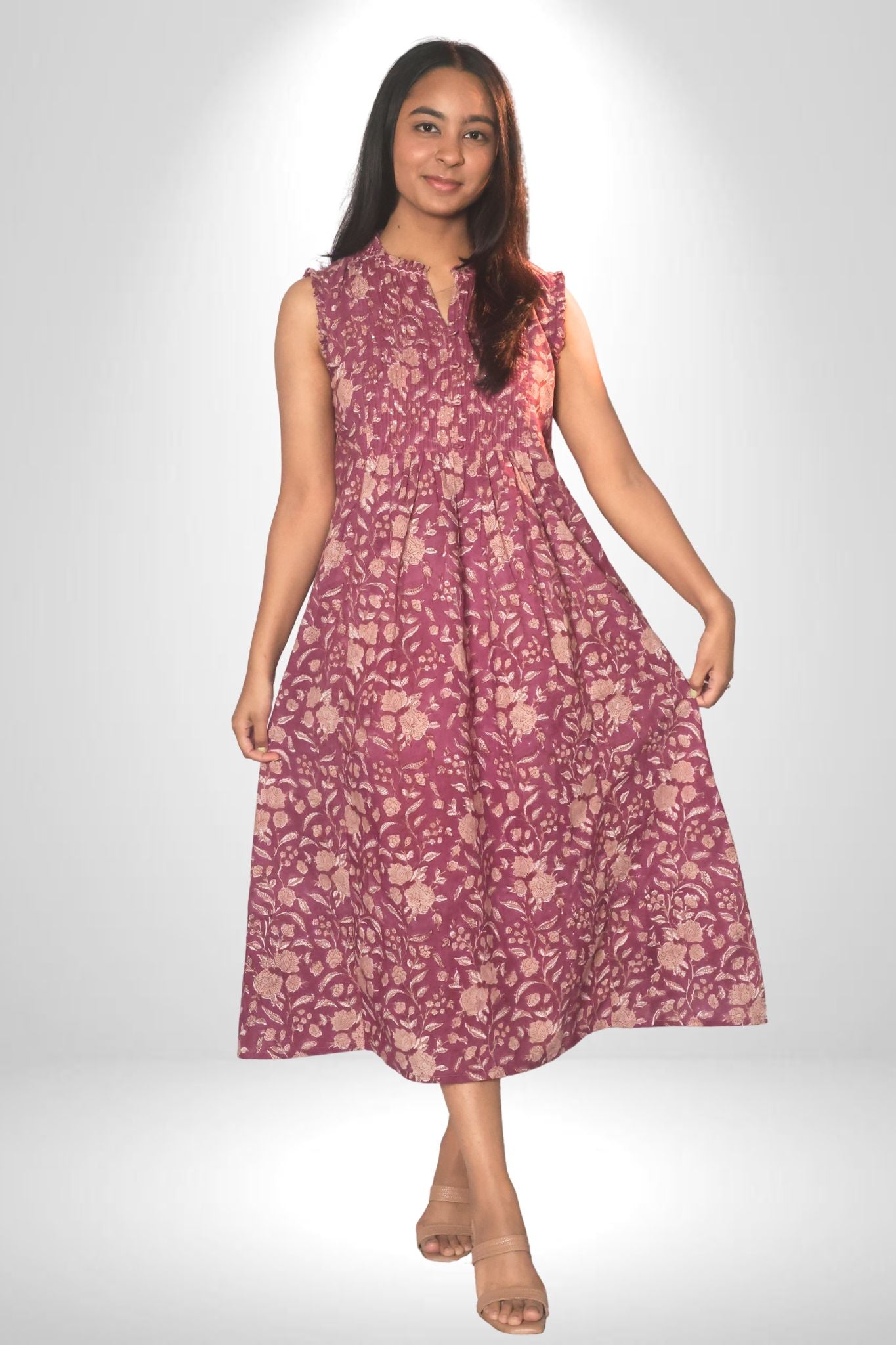 Vintage Rose Cotton Dress