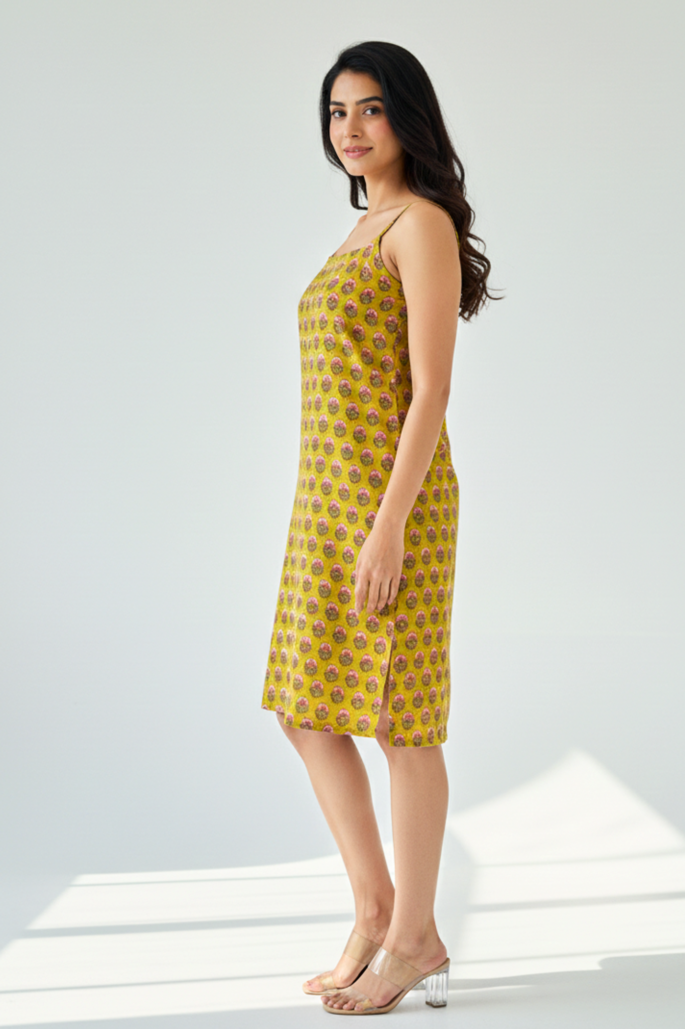 Nav Mustard Meadow Cotton Dress