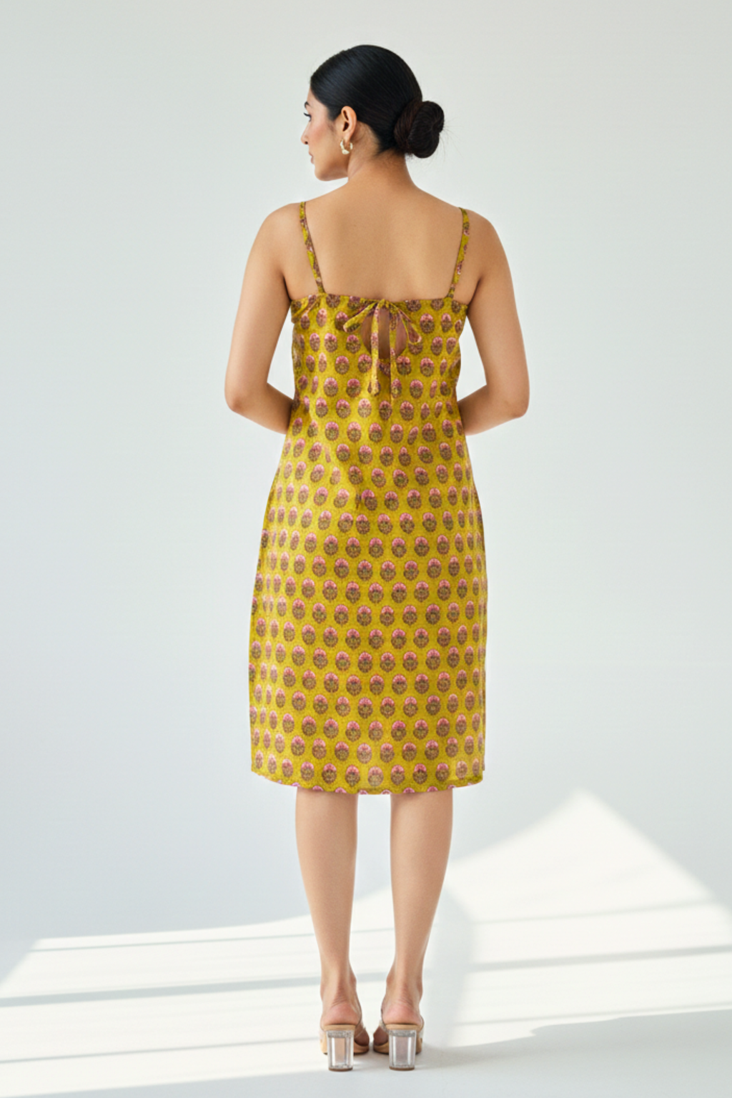 Nav Mustard Meadow Cotton Dress