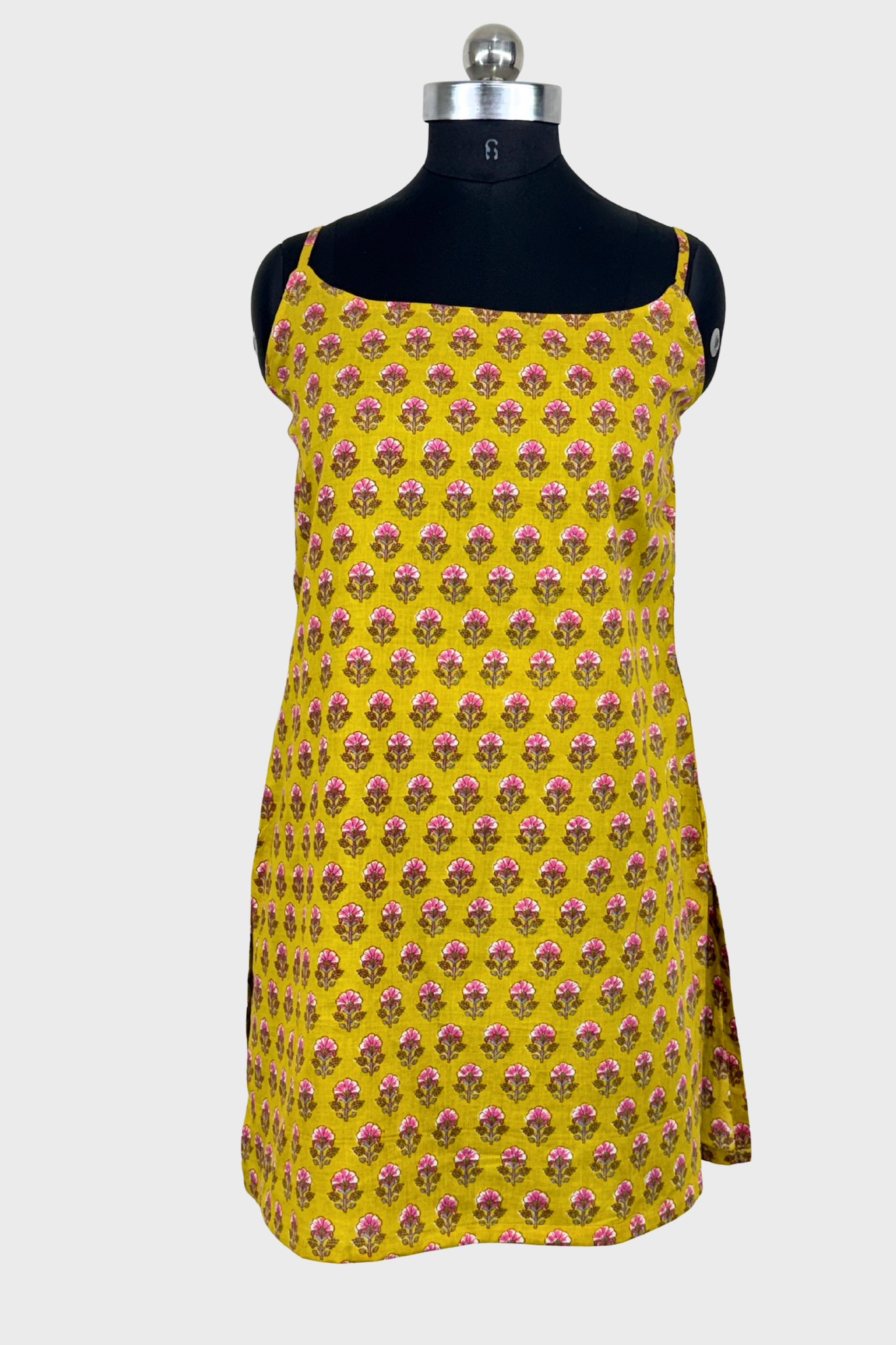 Nav Mustard Meadow Cotton Dress