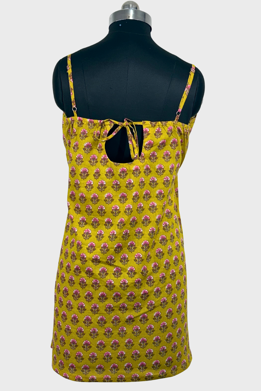 Nav Mustard Meadow Cotton Dress