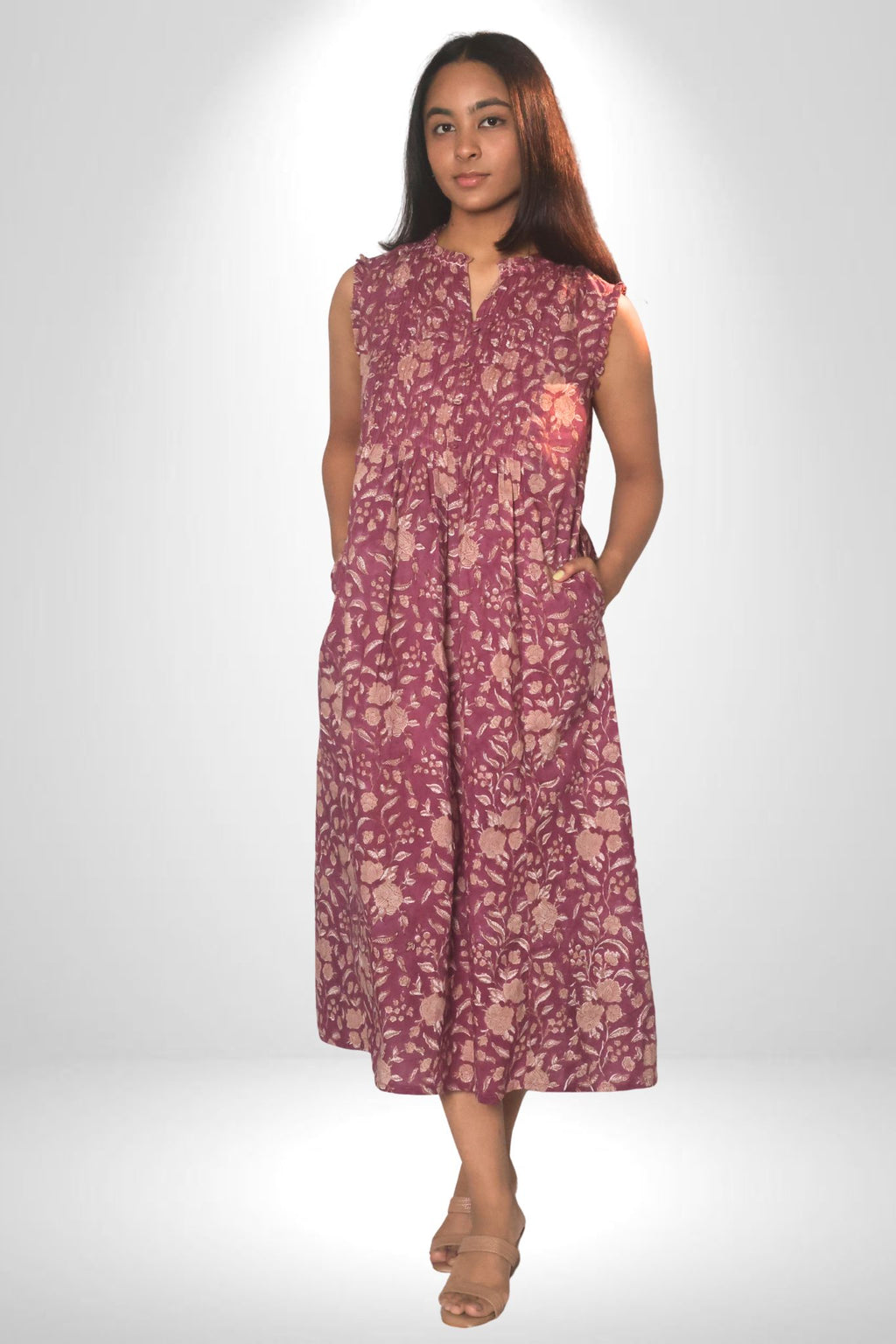 Vintage Rose Cotton Dress