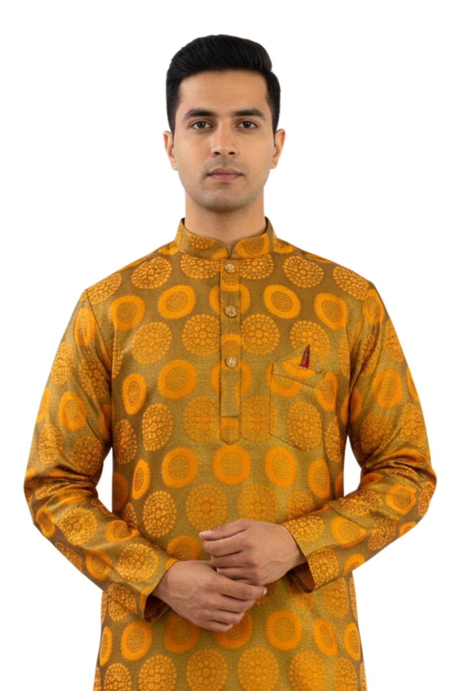 Nav Vibhum Heritage Mustard Kurta