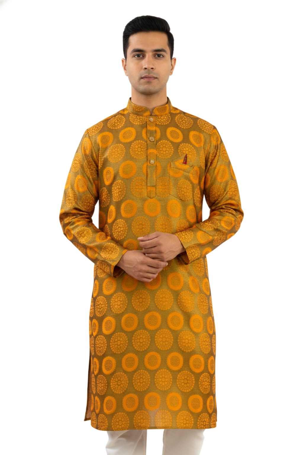 Nav Vibhum Heritage Mustard Kurta