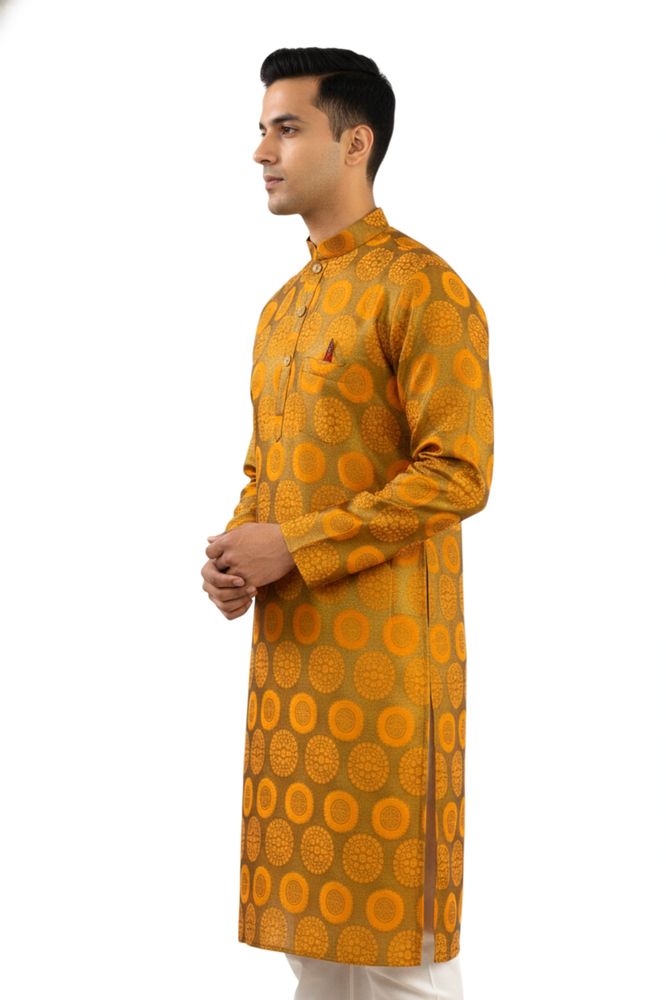 Nav Vibhum Heritage Mustard Kurta