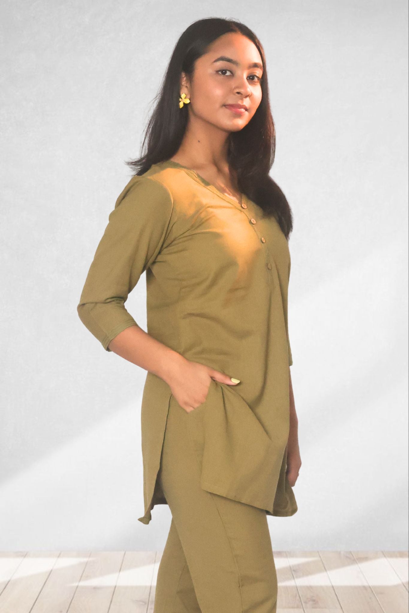 Olive Aura Co-ord Set (Top)