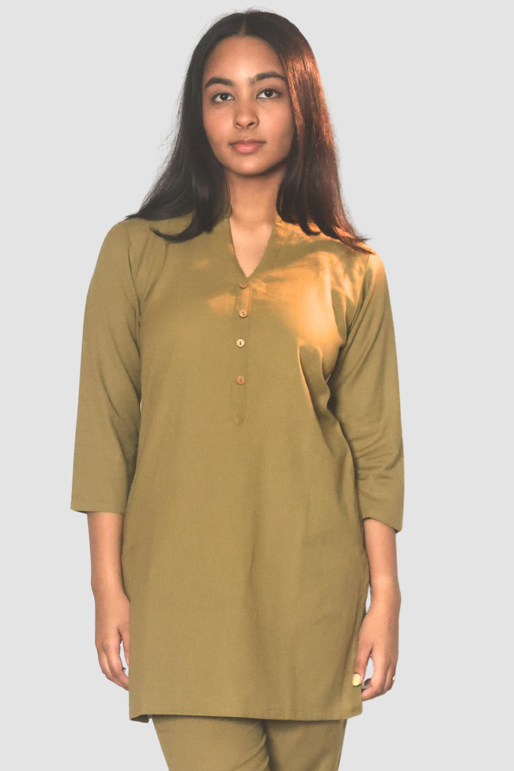 Olive Bloom Co-ord Set (Top)