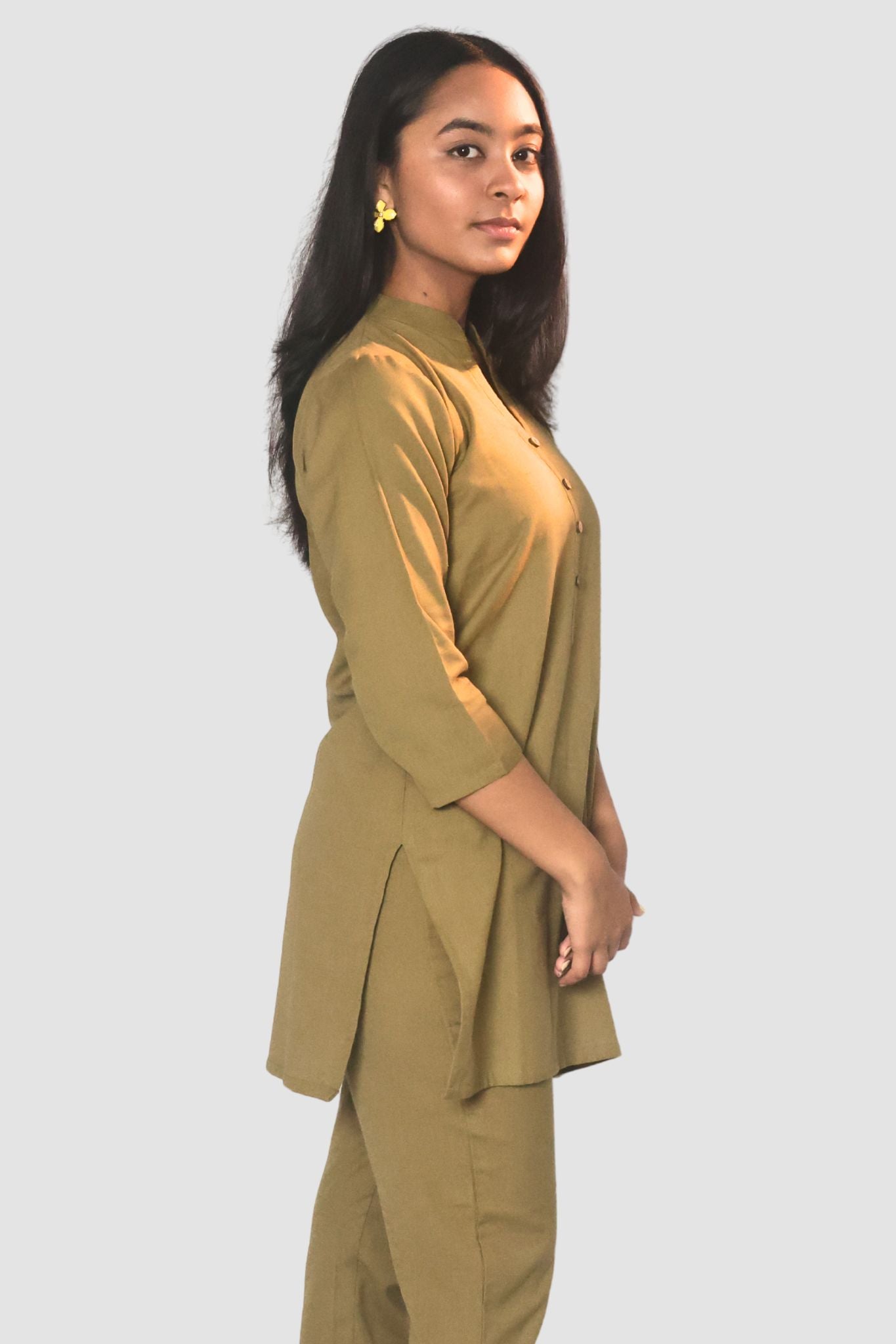 Olive Bloom Co-ord Set (Top)