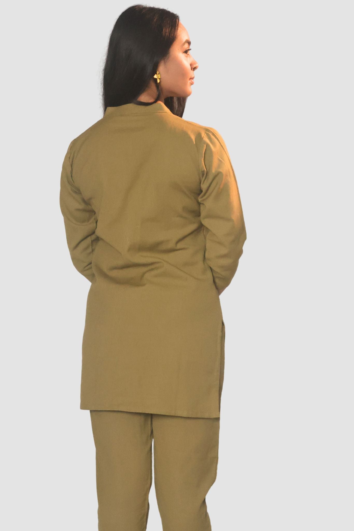 Olive Bloom Co-ord Set (Top)