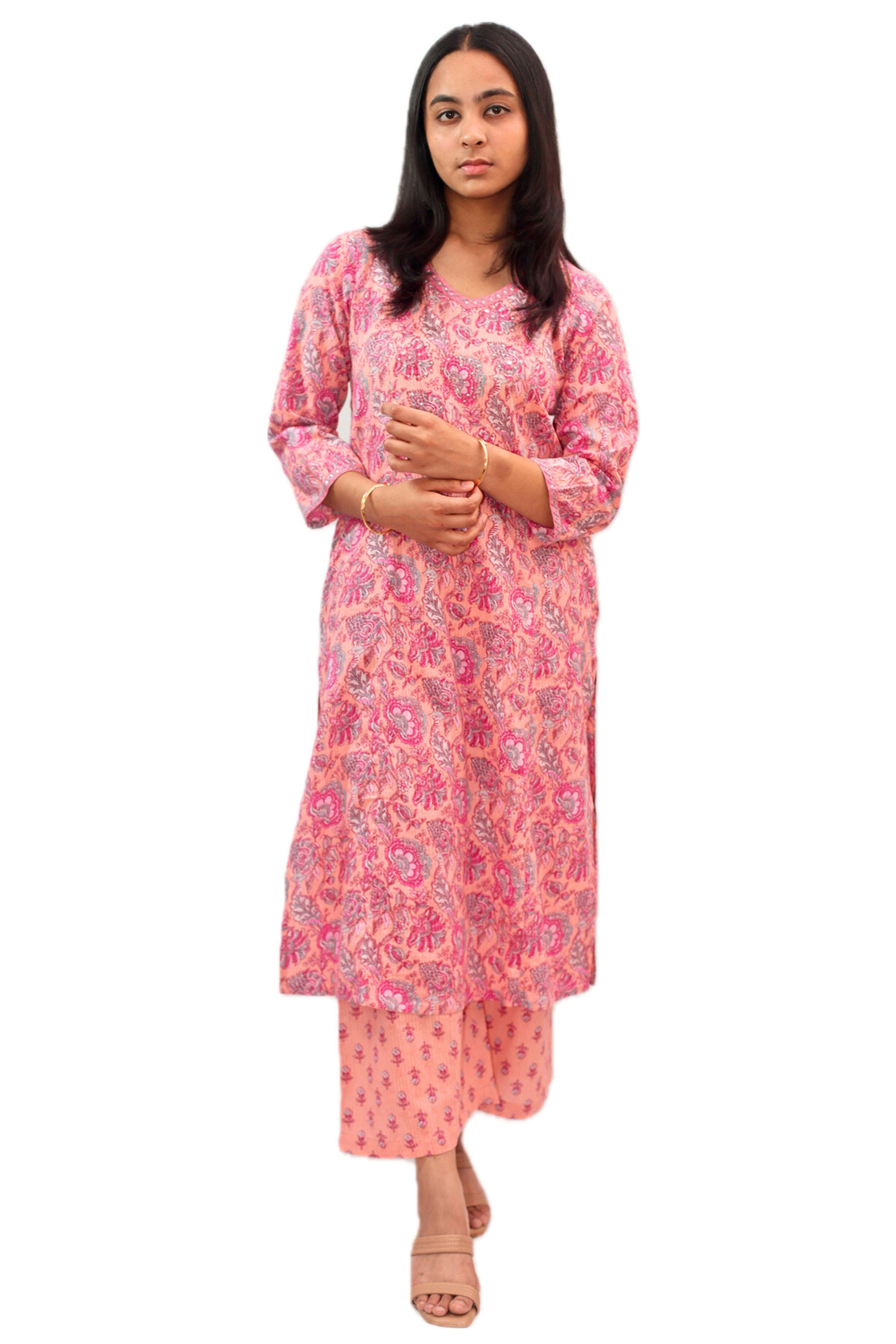 Kesar Kohra Cotton Kurta