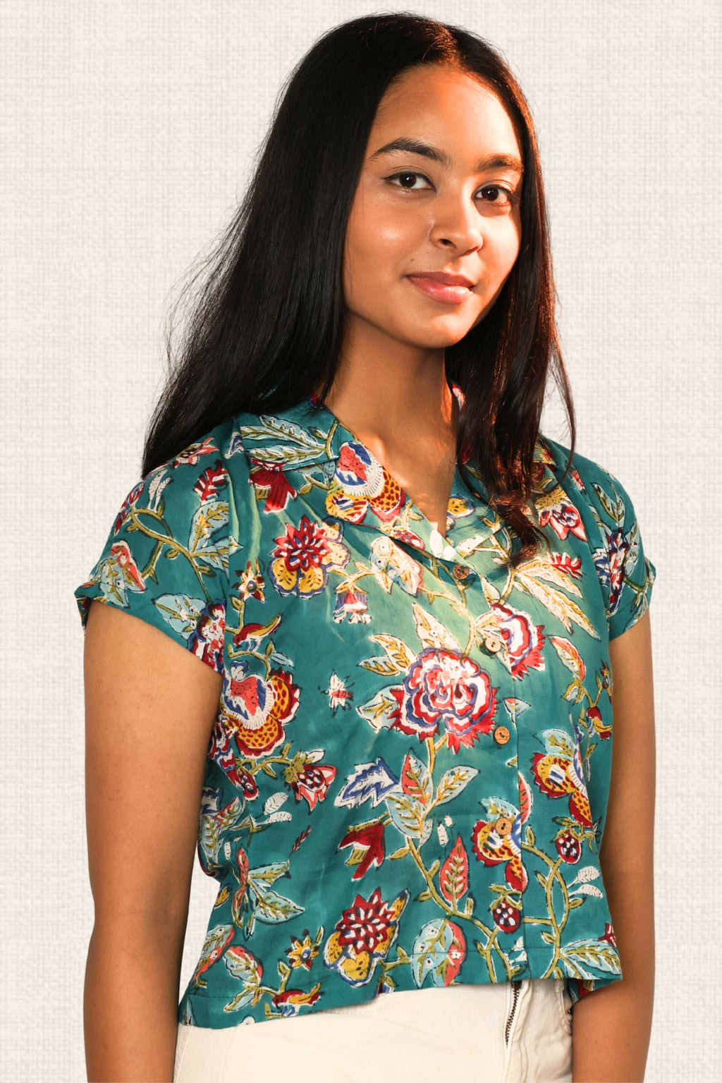 Garden Grace Teal Top