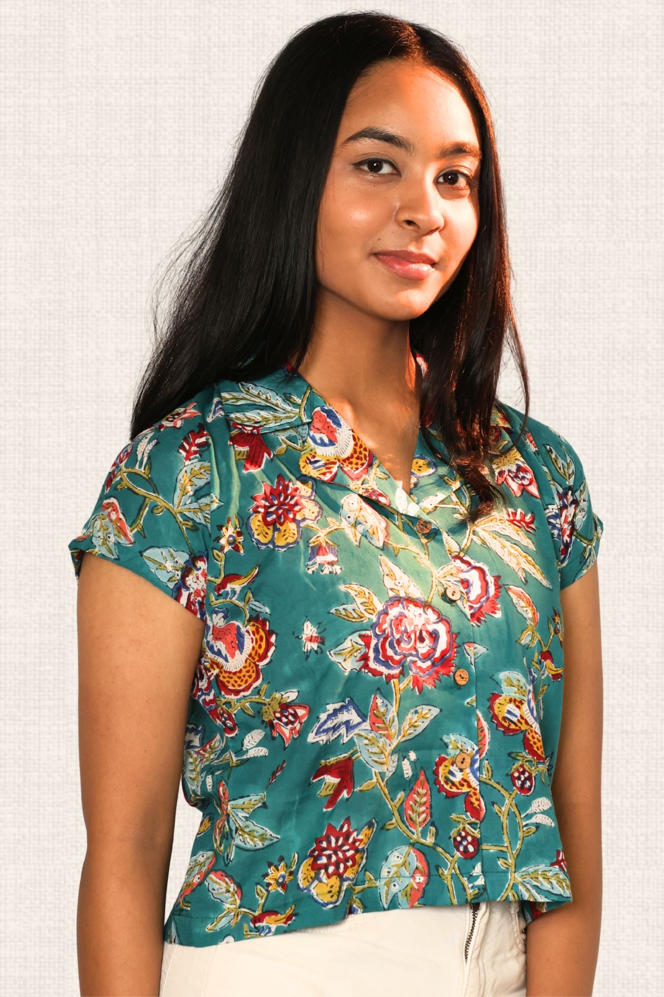 Garden Grace Teal Top