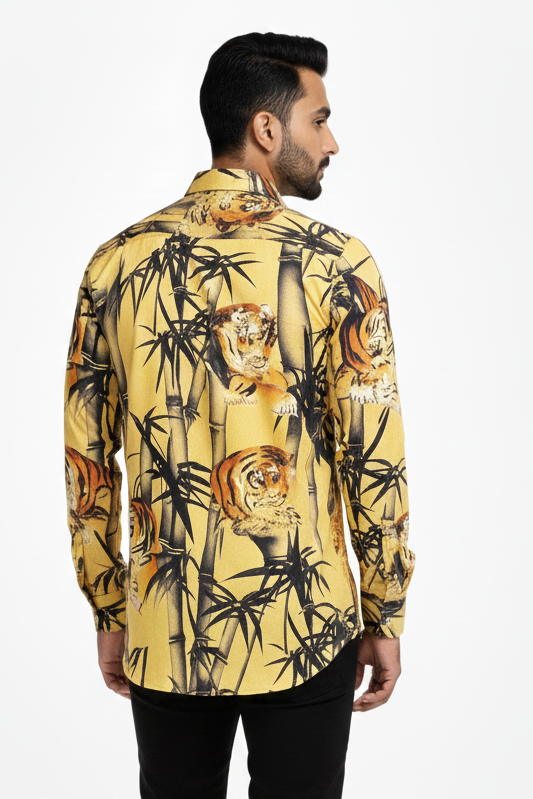 Bamboo Blaze Tiger Print Shirt (Full Sleeve)